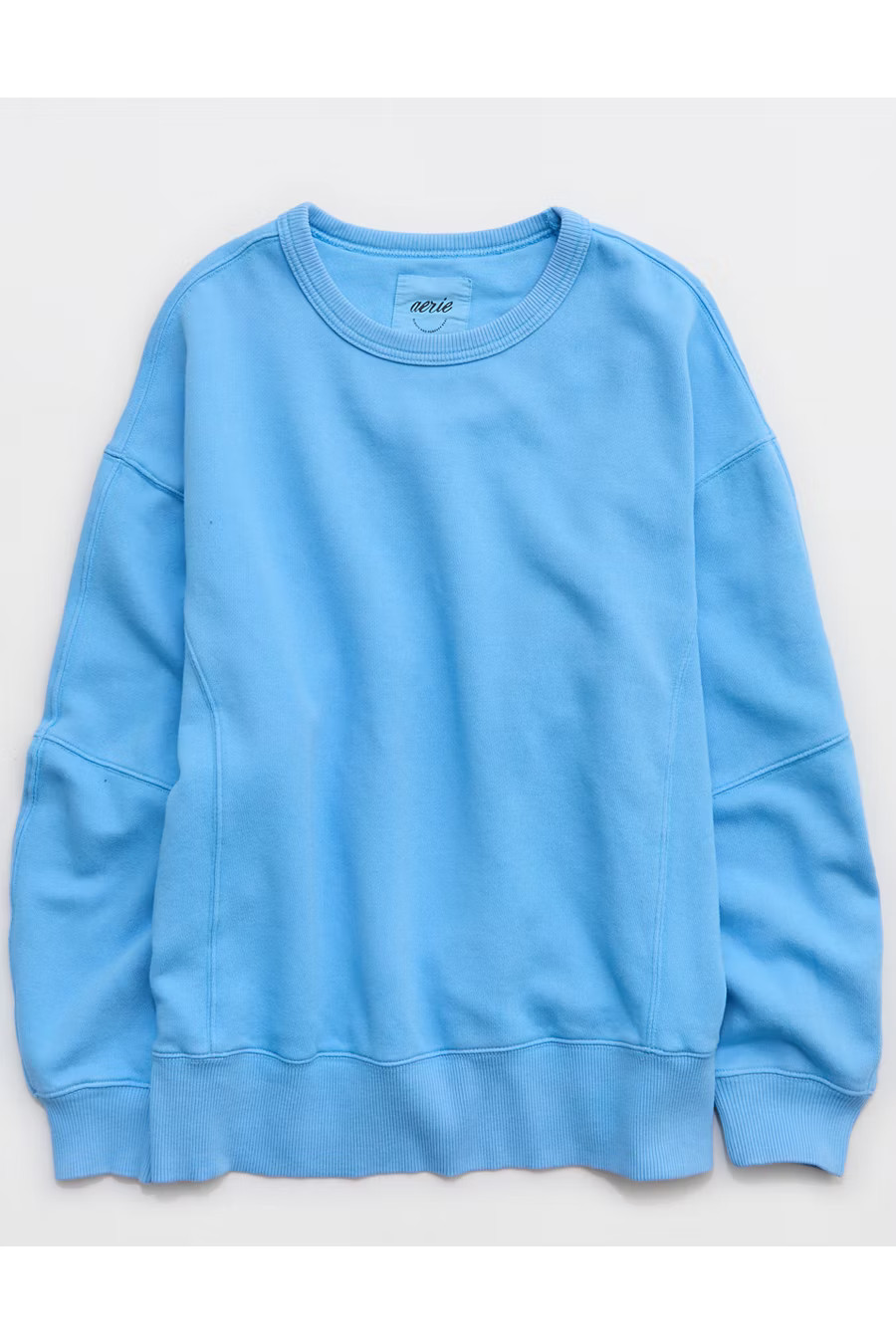 Aerie Go-To Sweatshirt Women's Blue Vinyl S | American Eagle Outfitters (US & CA)
