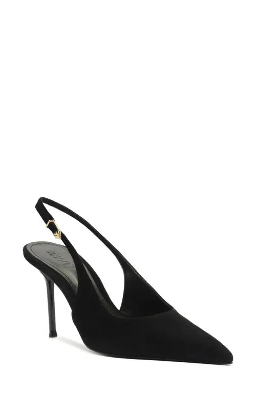 Schutz Alicia Pointed Toe Slingback Pump in Black at Nordstrom, Size 7 | Nordstrom