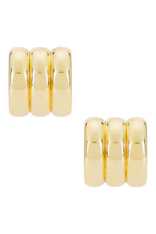 Natalie B Jewelry Jones Triple Hoop in Gold from Revolve.com | Revolve Clothing (Global)