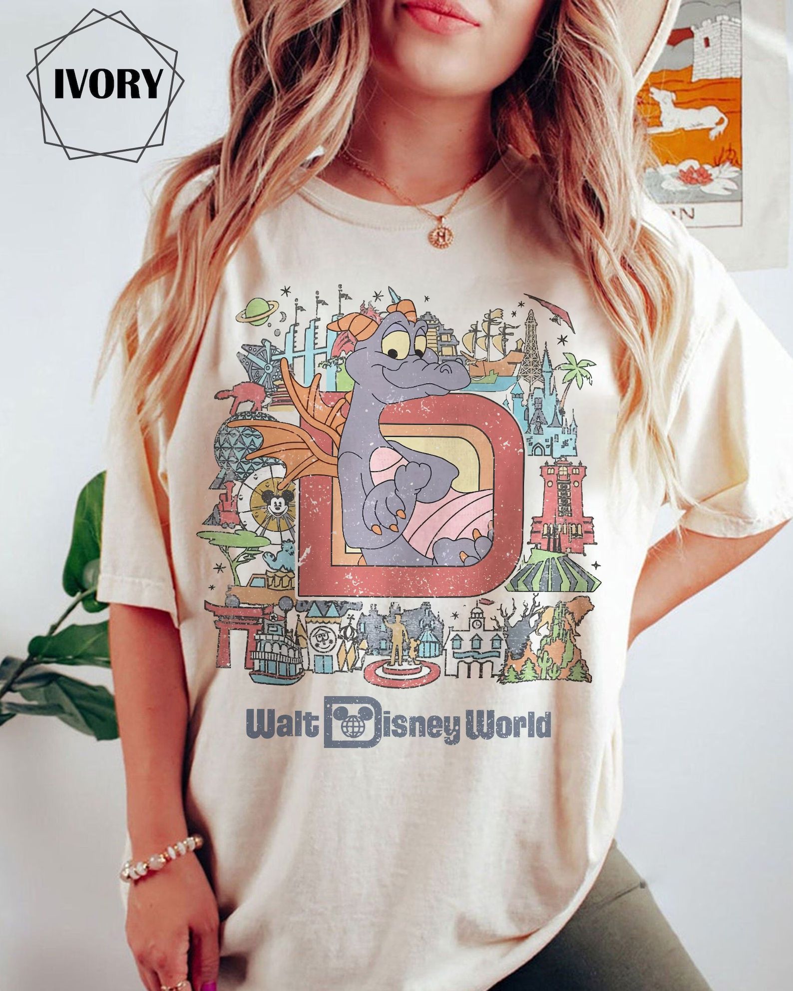 Vintage Walt Disney World Comfort Colors Shirt, Disney Figment Shirt, Disneyworld Shirts, Disney ... | Etsy (US)