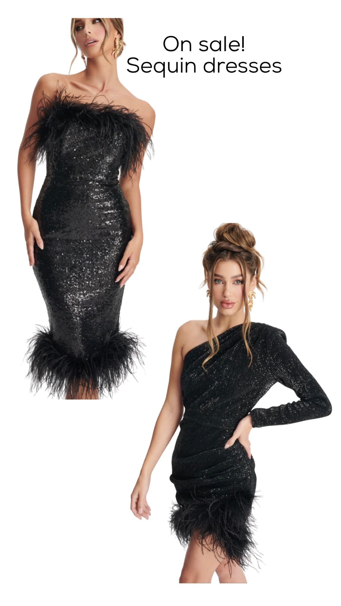 Fur trimmed 
Sequin dress on sale 

#LTKunder50 #LTKsalealert #LTKunder100