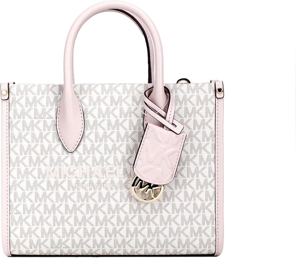 Michael Kors Small Mirella Logo Tote Crossbody Bag (Powder Blush Multi) | Amazon (US)