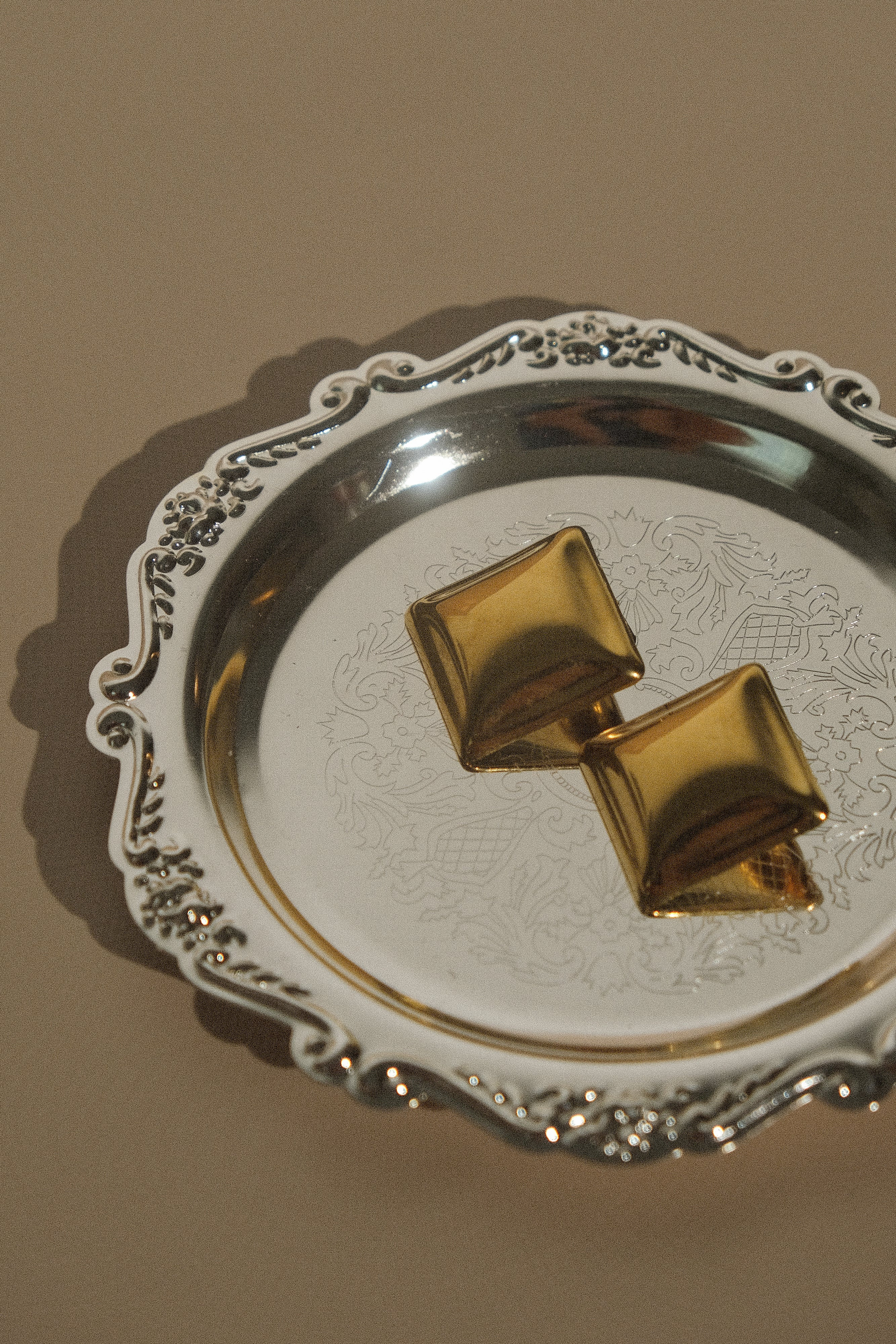 Wilma Square Earrings - Gold | Meshki (APAC)