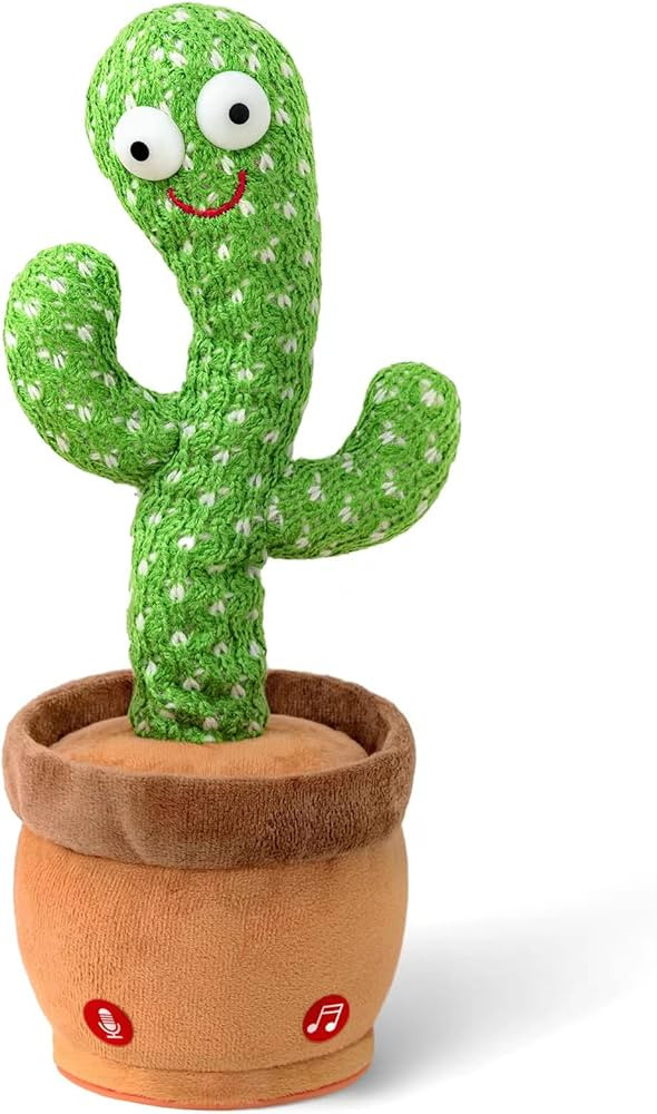 Interactive Talking Dancing Cactus Toy Mimics Sounds, Plays 120 Songs, USB Rechargeable, Soft Plu... | Amazon (US)
