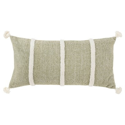 14"x26" Oversized Striped Poly Filled Lumbar Throw Pillow - Rizzy Home | Target