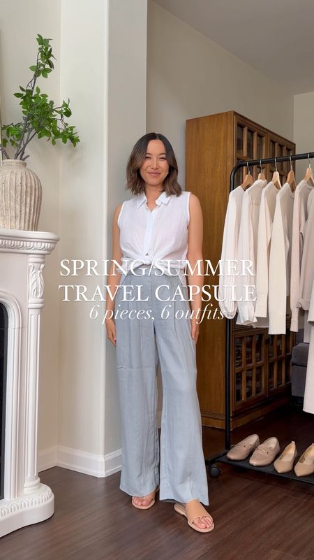 Spring/summer travel capsule: 6 pieces, 6 outfits from @eileenfisherny

My Eileen fisher sizes are: 
- PP tops + bottoms 

#LTKTravel #LTKStyleTip #LTKSeasonal