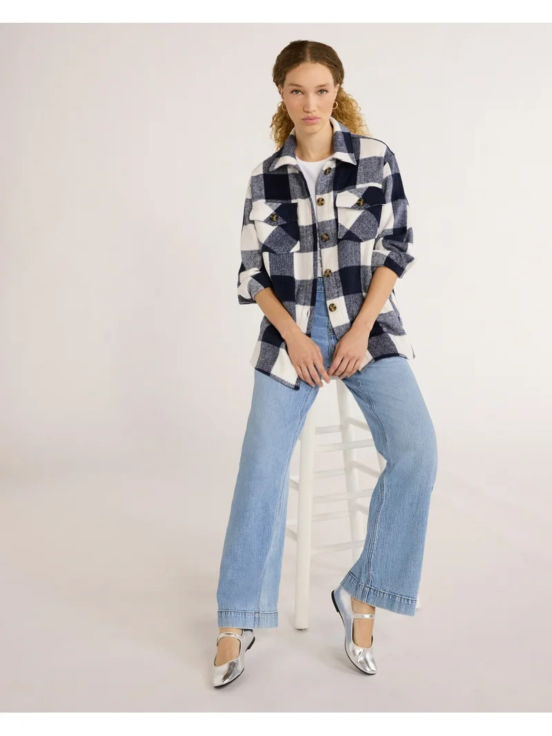 Time and Tru Women's Faux Leather Mary Jane Flats | Walmart (US)