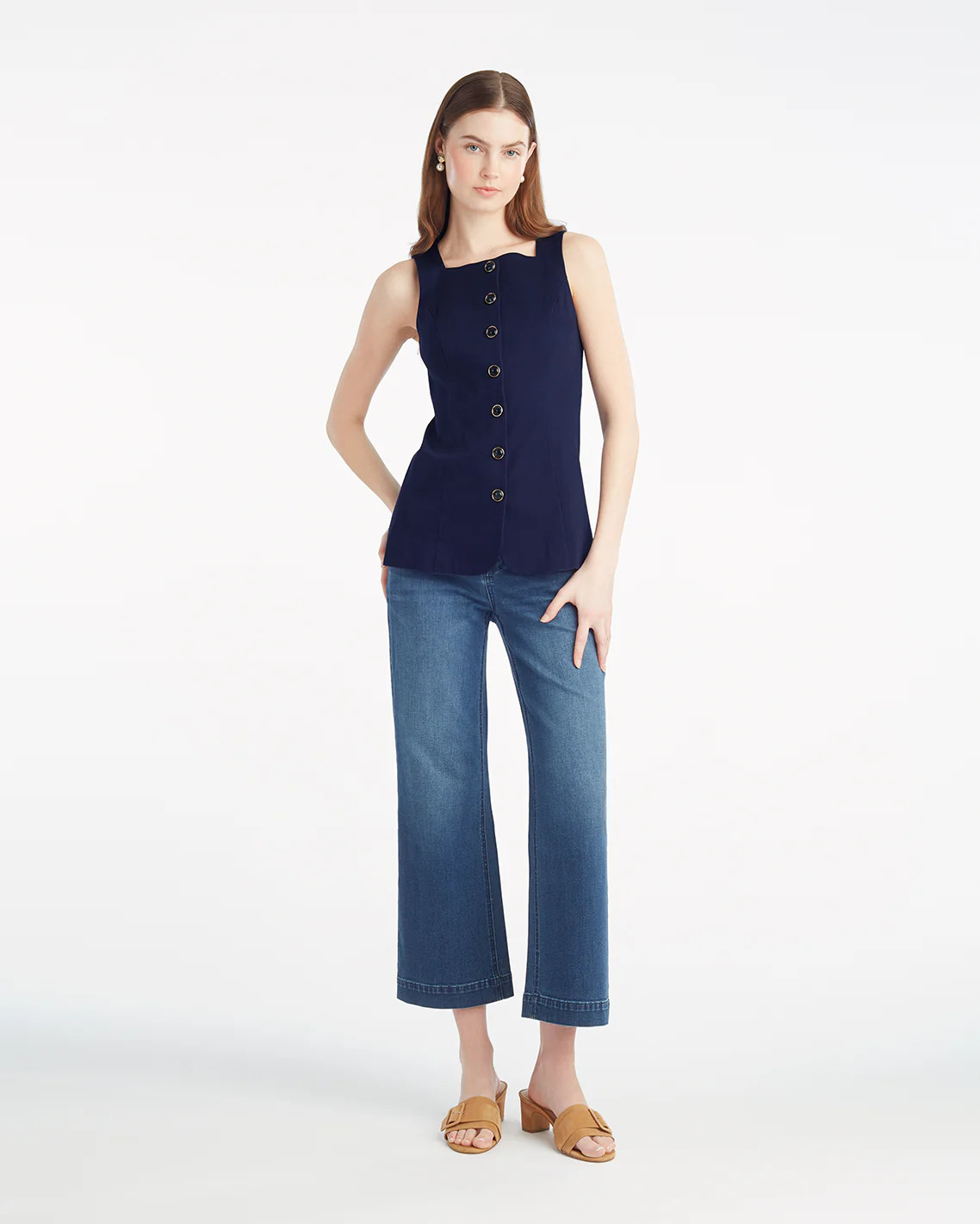 Tailored Top in Pique | Draper James (US)