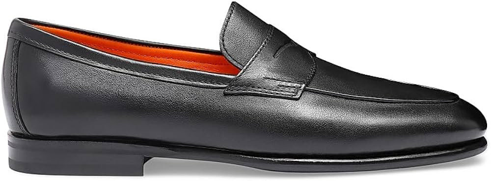 Amazon.com: Santoni, Leather Penny Loafers, 13 D, Black : Amazon Luxury | Amazon (US)