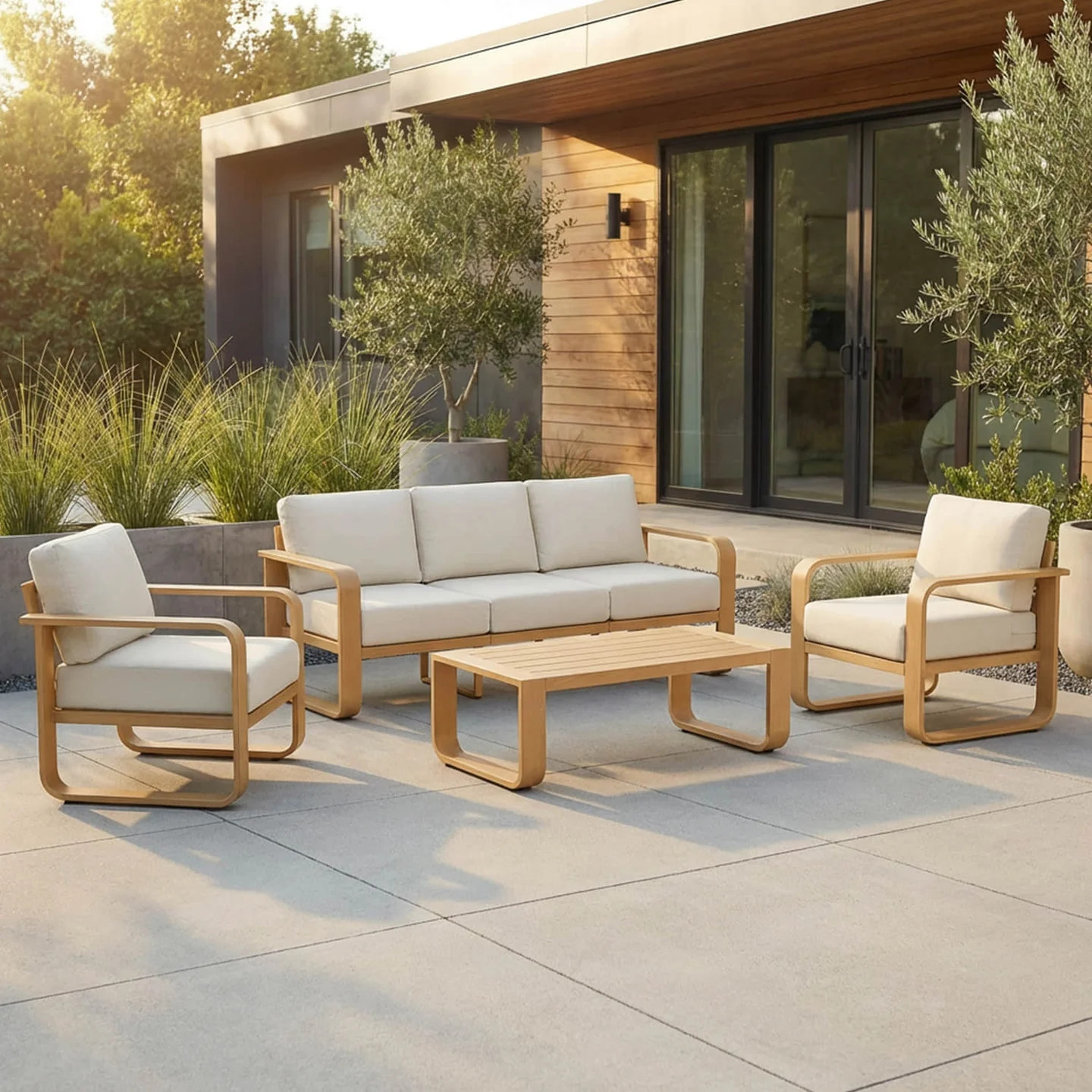 Dylan Patio Sofa Set | Modern Natural Outdoor Living | Chita