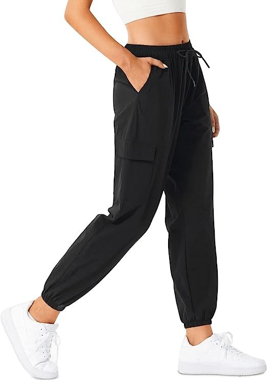 Versatile Women's Joggers Hiking Pants - Quick Dry with Cargo Pockets for Athletic, Workout, Scru... | Amazon (US)