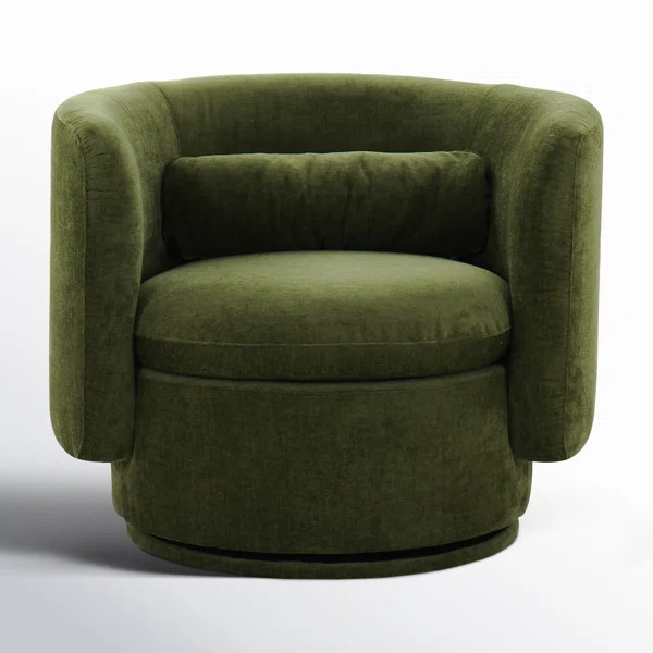 Bradd Upholstered Swivel Chesterfield Chair | AllModern