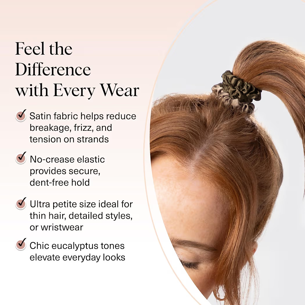 Kitsch Ultra-Petite Satin Scrunchies for Women - Softer Than Silk Scrunchies | Hair Ties No Damag... | Amazon (US)