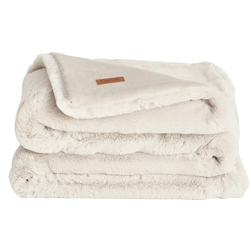 UnHide Marshmallow - Faux Fur Blanket - Heavy Weight, Extra Soft Blanket - Made from Recycled Materials - Machine Washable - Small (50" x 60") - Snow White | Amazon (US)