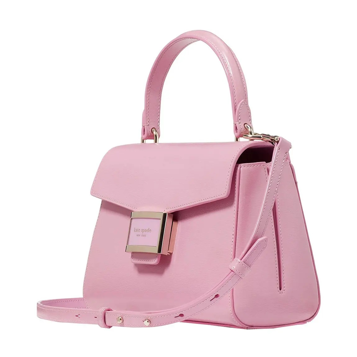 Kate Spade Mandavilla Katy Shiny Textured Leather Small Top Handle - BrandAlley | BrandAlley