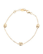 Made In Italy 18kt Gold Plated Sterling Silver Marina Chain Bracelet | Jewelry | Marshalls | Marshalls
