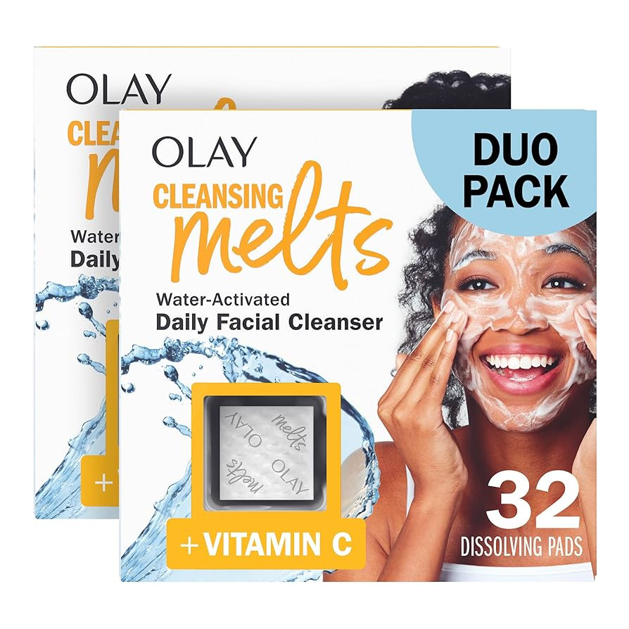 Olay Face Wash, Vitamin C Cleansing Melts, Daily Use Gentle Cleanser, For All Skin Types, Travel ... | Amazon (US)