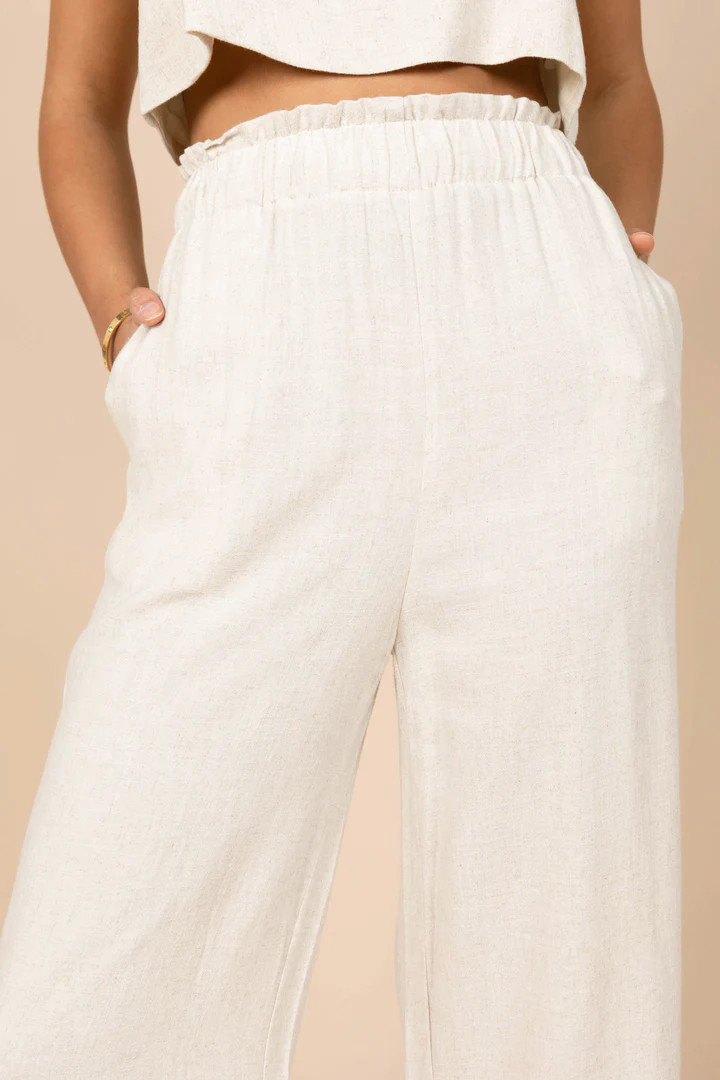 Eleanor High Waisted Pants - Beige | Petal & Pup (US)