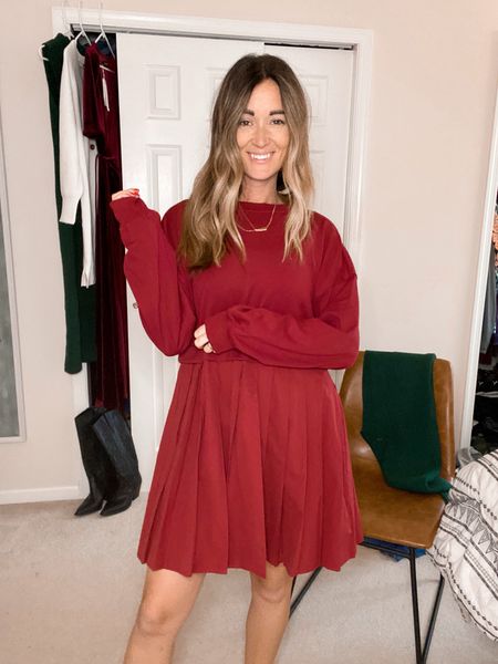 Amazon dress roundup! Just picked up the cutest fall and winter casual and dressy looks. From everyday errands, teacher, office looks, holiday dresses! I’m wearing a medium in each dress, more for height. I’m 5’7” 135lbs, 36a chest. #LTKCyberWeek Holiday outfits 

#LTKHoliday #LTKfindsunder50