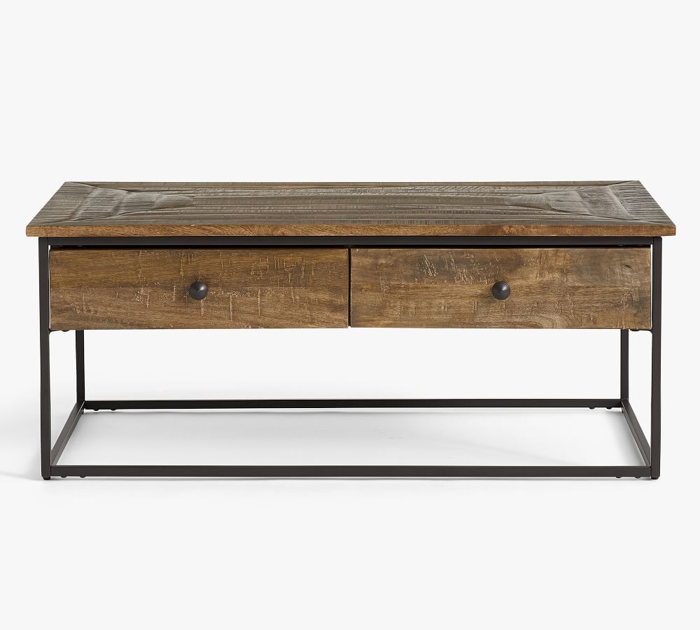 Sanford Rectangular Coffee Table, Cobble Brown | Pottery Barn (US)