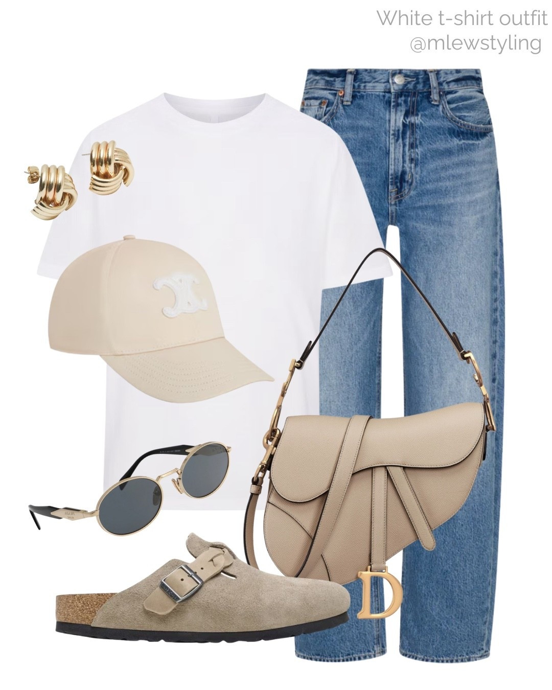 Simple and chic outfit with a white tee 🤍

Tags: early fall outfit, back to school, Dior saddle bag, Birkenstock Boston clogs with braid, Veronica beard barrel leg jeans, Prada sunglasses, meshki knot earrings, Celine baseball cap, skims white t-shirt, autumn outfit, everyday look, weekend fit 

#LTKItBag #LTKStyleTip #LTKShoeCrush