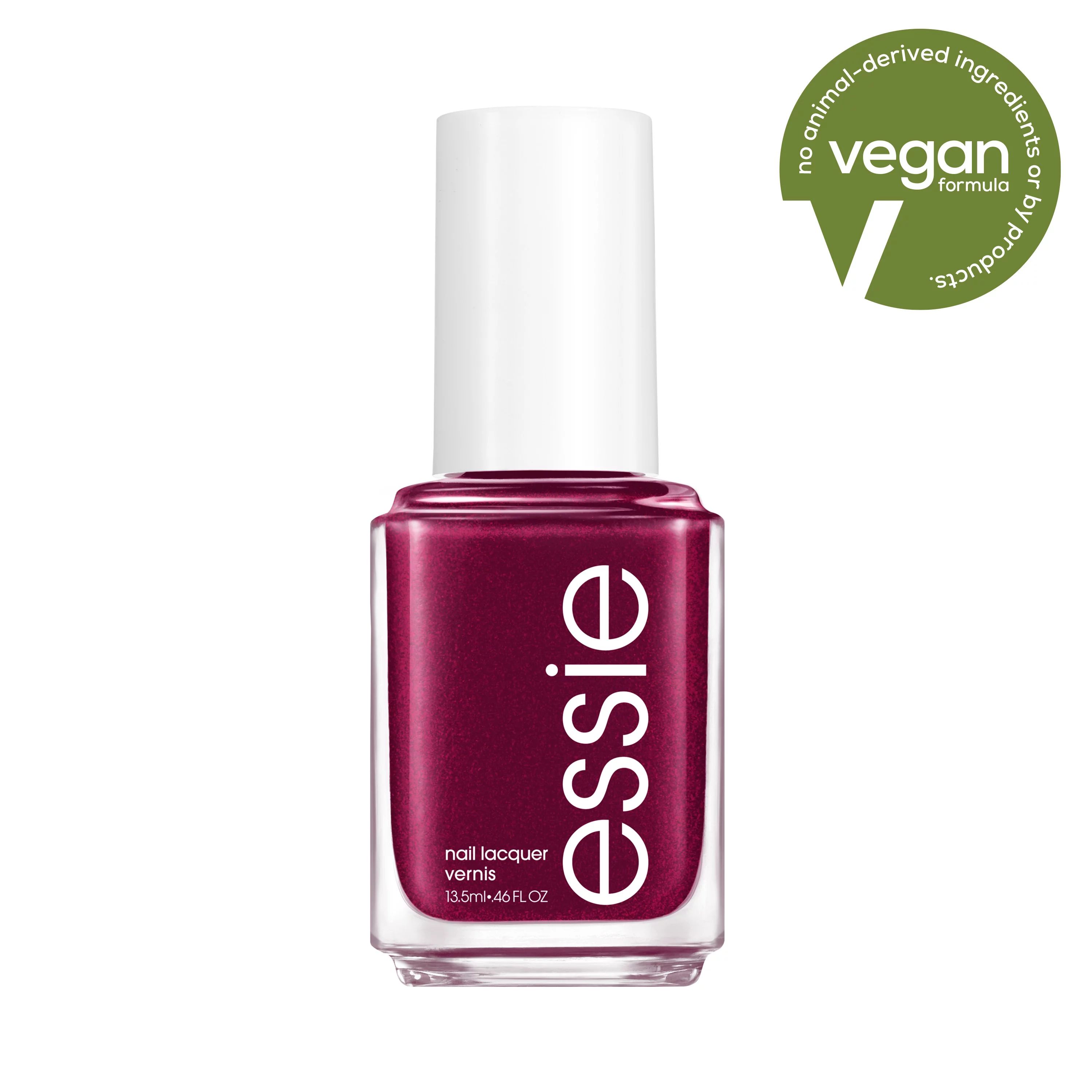 essie salon-quality nail polish, 8-free vegan, mid-tone plum, Without Reservations, 0.46 fl oz | Walmart (US)
