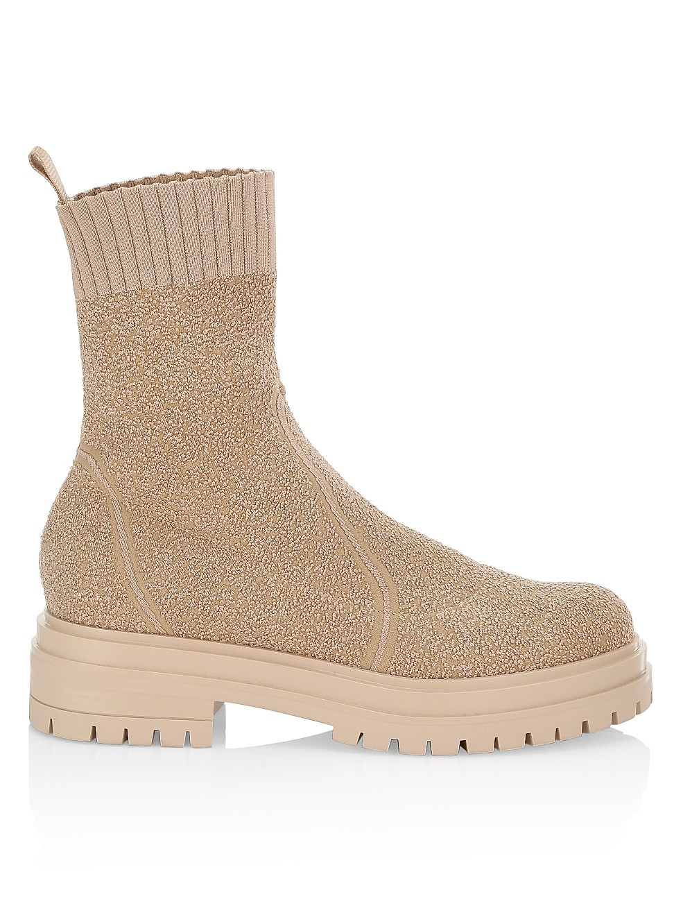 Lug-Sole Bouclé Combat Boots | Saks Fifth Avenue