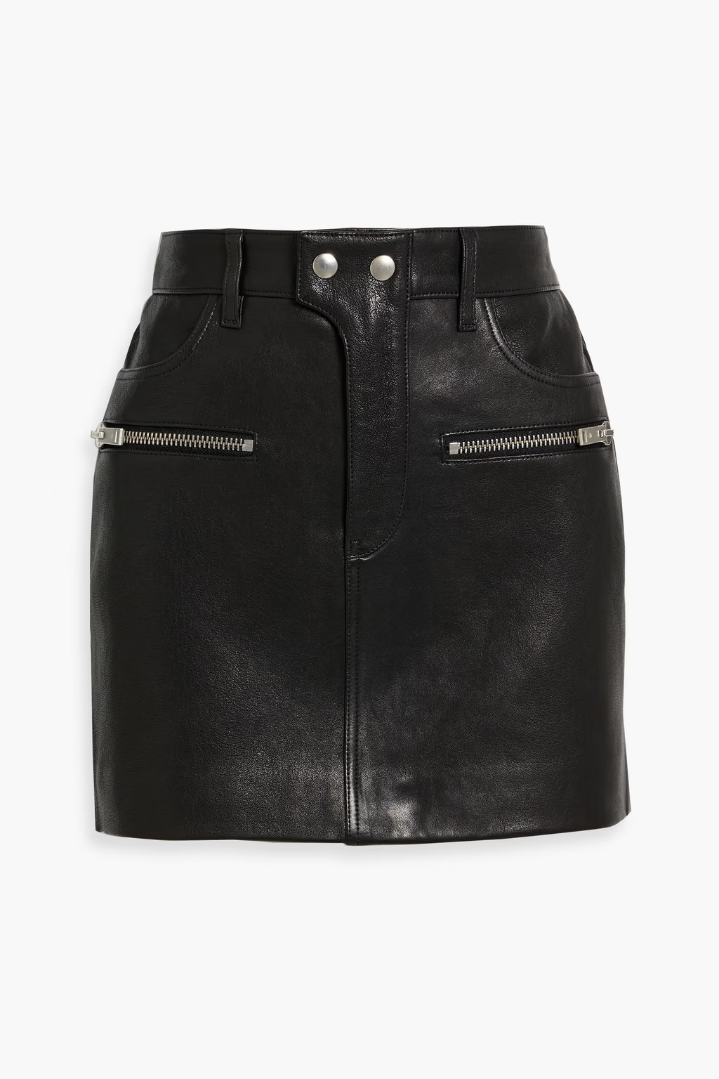 Steel leather mini skirt | The Outnet (APAC)