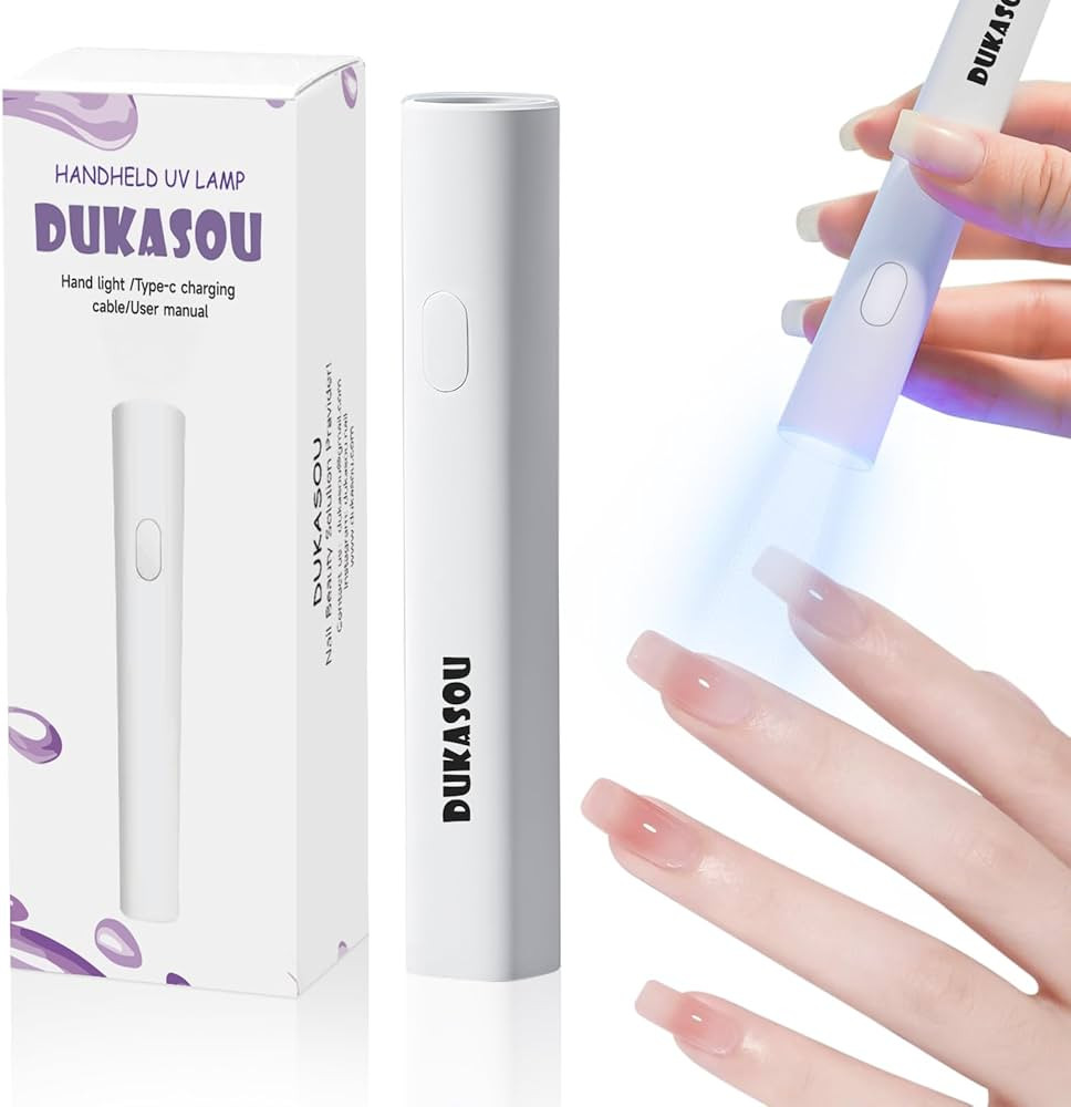Handheld UV Light for Gel Nails, Portable Mini Nail Light, LED Nail Lamp for Gel Polish, Cordless... | Amazon (US)
