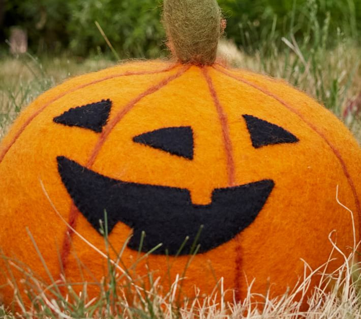 Orange Jack-o'-Lantern Felt Pumpkin | Pottery Barn Kids