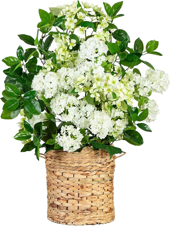 Nearly Natural 31-Inch Artificial Mixed Flower Arrangement - Lifelike Floral Decor in Hyacinth We... | Amazon (US)