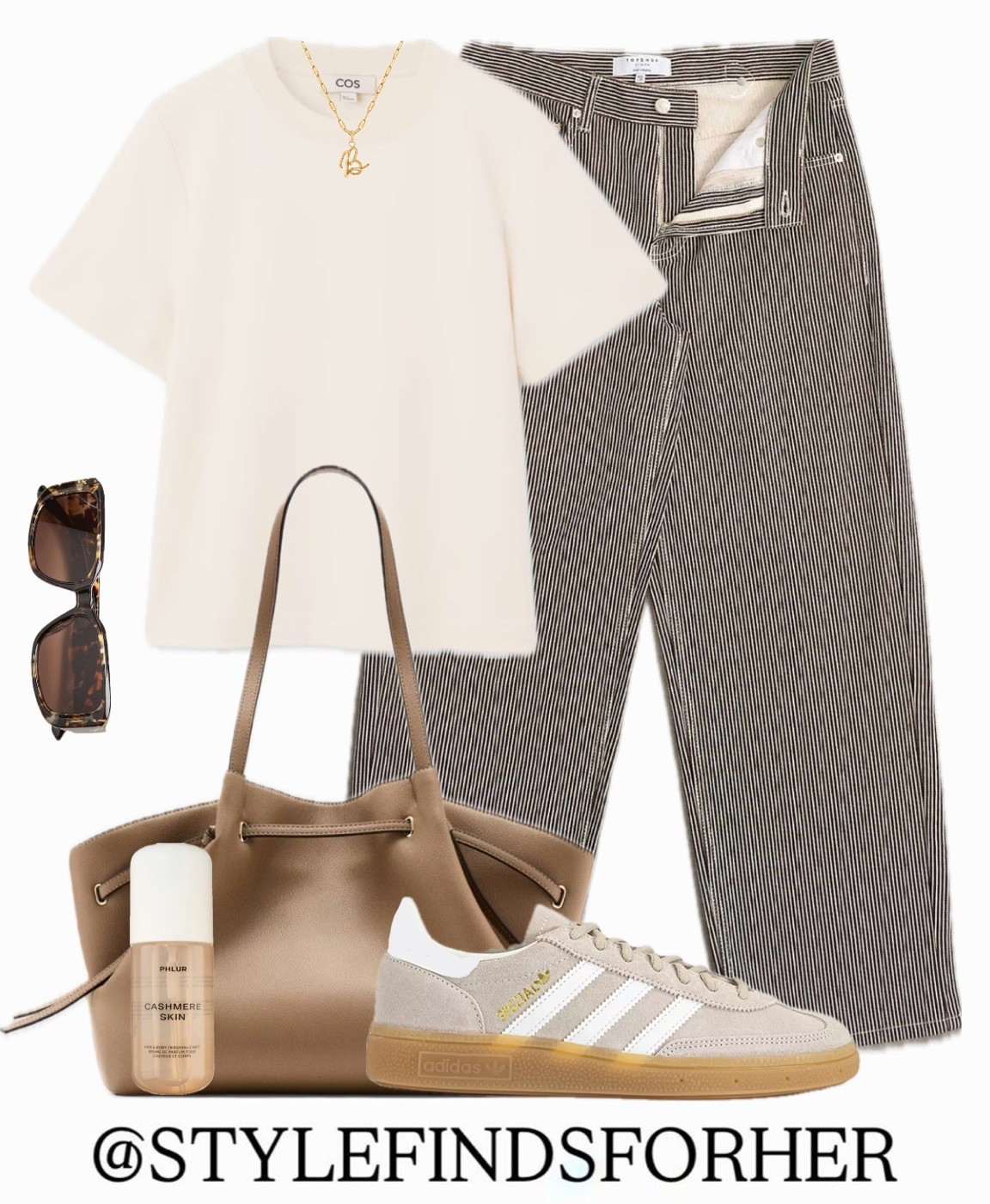 Neutral outfit perfect for work or casual days out. Striped jeans that cinch the waist, oversized t shirt paired with new Adidas Sambas 🤤

#LTKWorkwear #LTKootd #LTKSeasonal