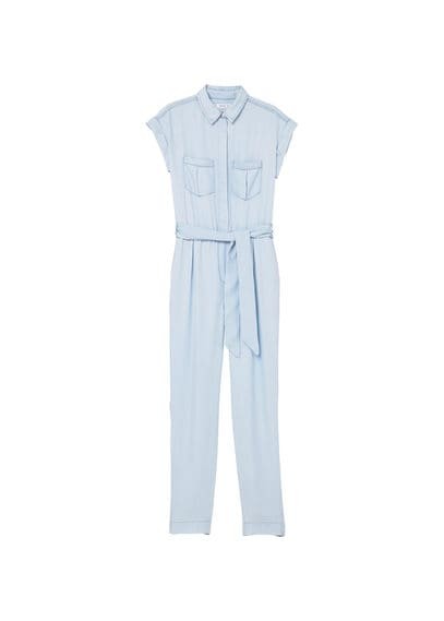 MANGO OUTLET Light denim jumpsuit | MANGO (US)