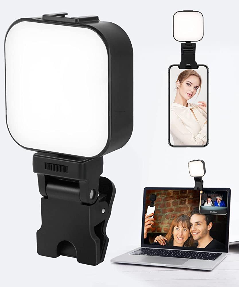 ACNCTOP 64 LED Rechargeable Selfie Light - 5 Lighting Mode Phone Ring Light Mini Portable Clip on... | Amazon (US)