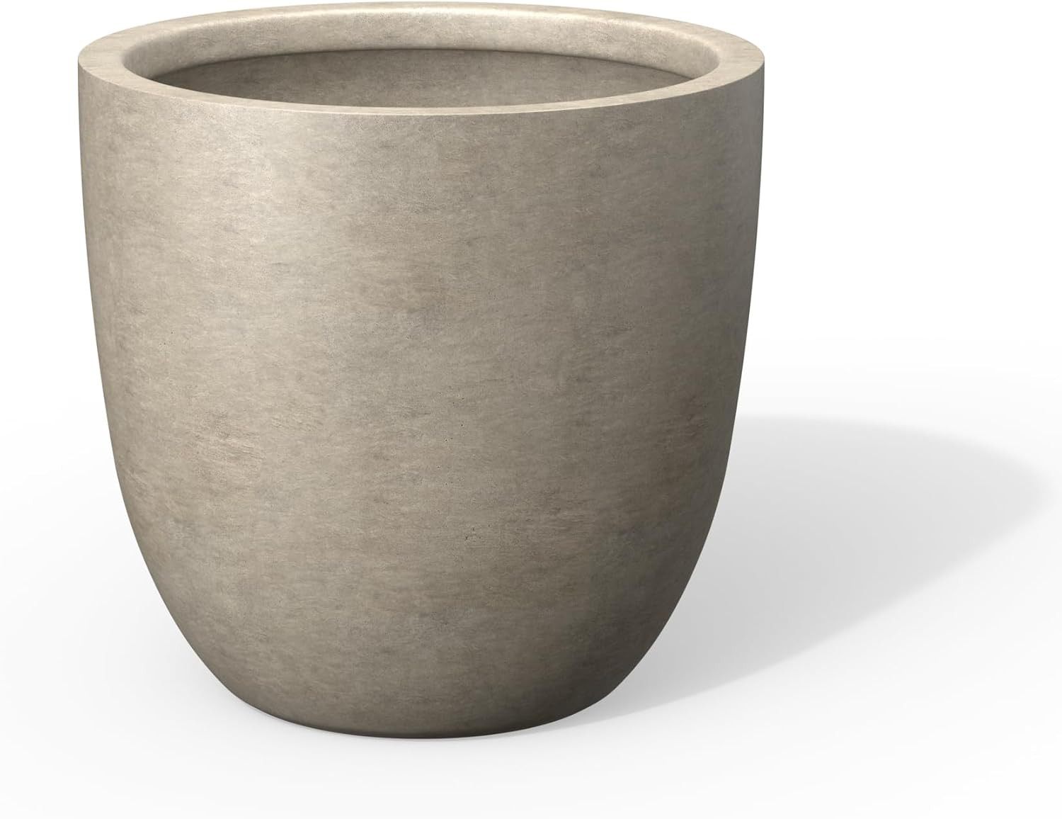 Kante Round Concrete Planter, Large Outdoor Indoor Garden Pots with Drainage Hole, 10-Inch Diameter Flower Pots for Patio, Garden and Home, Weathered Concrete | Amazon (US)