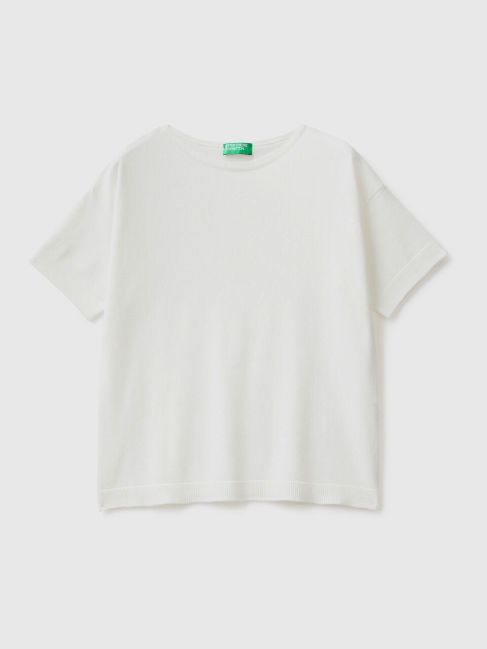 Short sleeve sweater - Creamy White | Benetton | Benetton (EU)