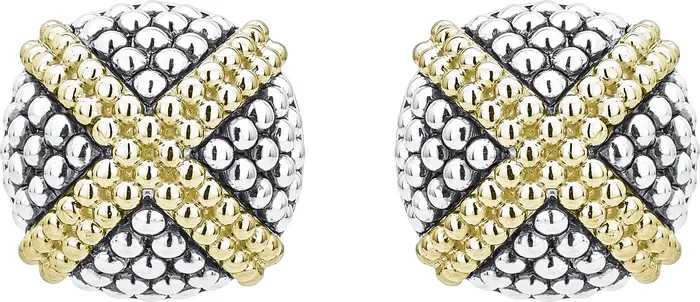 Signature Caviar Large Domed 'X' Stud Earrings | Nordstrom