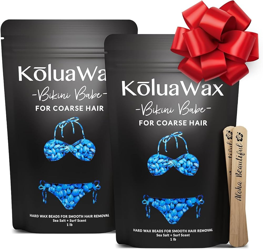 KoluaWax Hard Wax Beads for Hair Removal – Coarse Hair Formula – Face, Brazilian, Underarms, ... | Amazon (US)