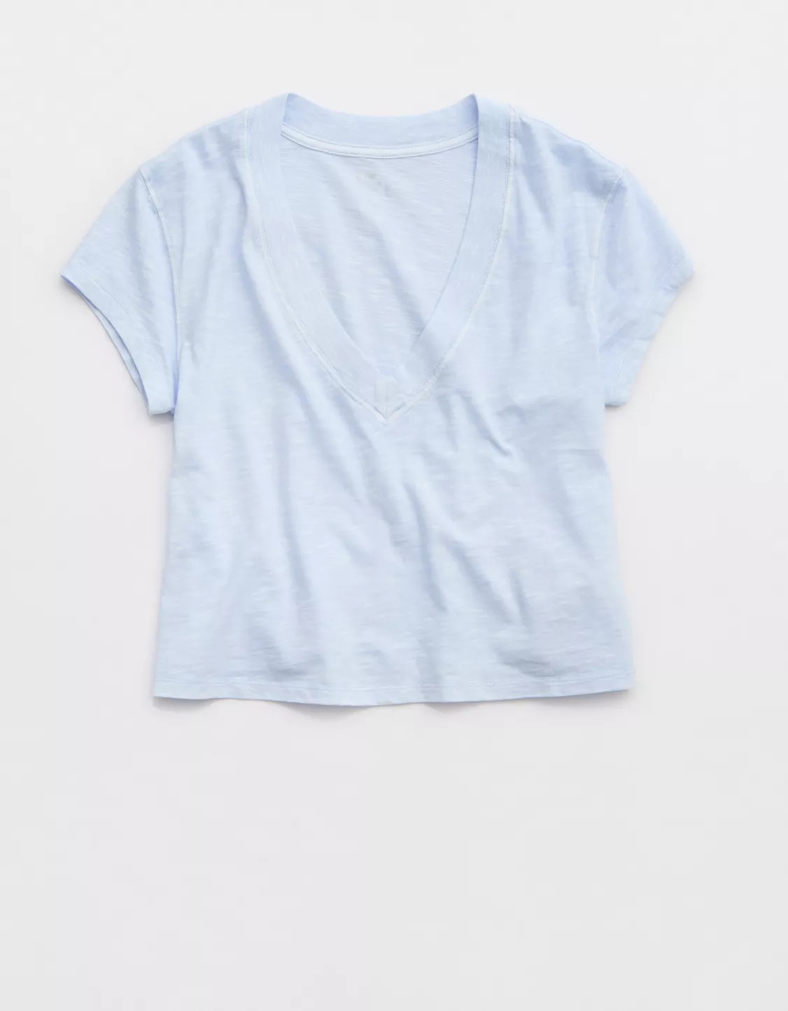 Aerie Cropped Extreme V-Neck T-Shirt | Aerie