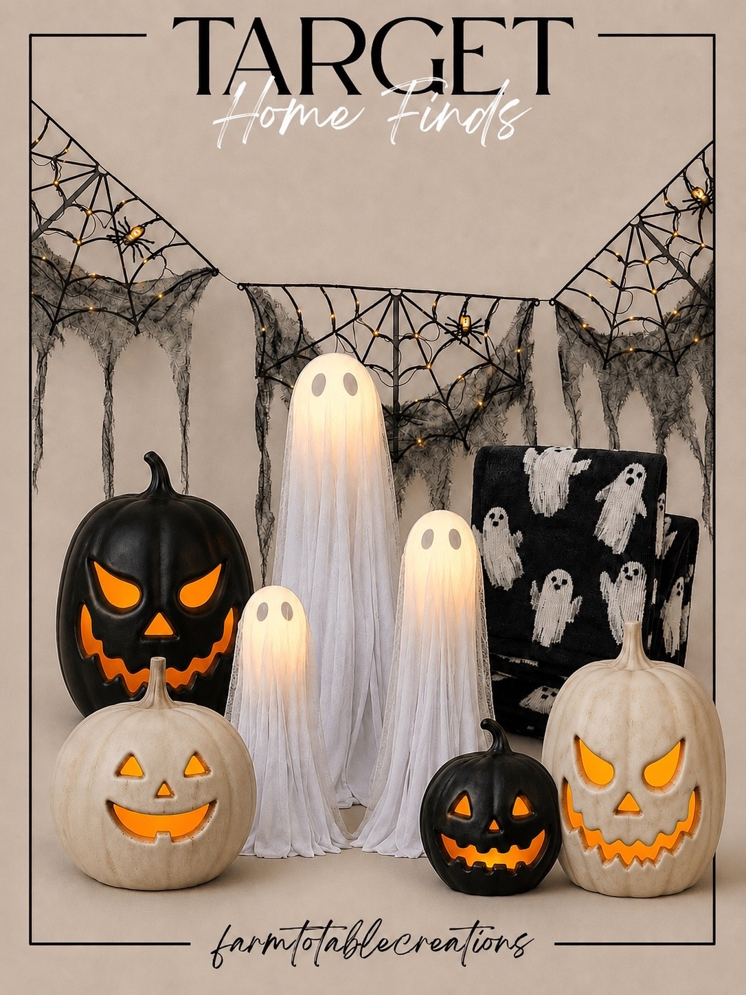 Target Halloween Home Finds That Are Equal Parts Spooky & Cozy 👻🖤🎃

Get your home Halloween-ready with these fun Target finds! From glowing ghost décor and light-up pumpkins to festive blankets and spooky garlands, these affordable favorites make it easy to create a cozy, haunted home you’ll love all season long.

Follow @farmtotablecreations on Instagram for more cozy home finds and trending decor.

#LTKHome #TargetHome #TargetFinds #HalloweenDecor #SpookySeason #Falloween #GhostDecor #PumpkinDecor #CozyHome #HomeStyling #SeasonalDecor #HalloweenHome #FallDecor #NeutralHalloween #HomeInspiration

#LTKHome
