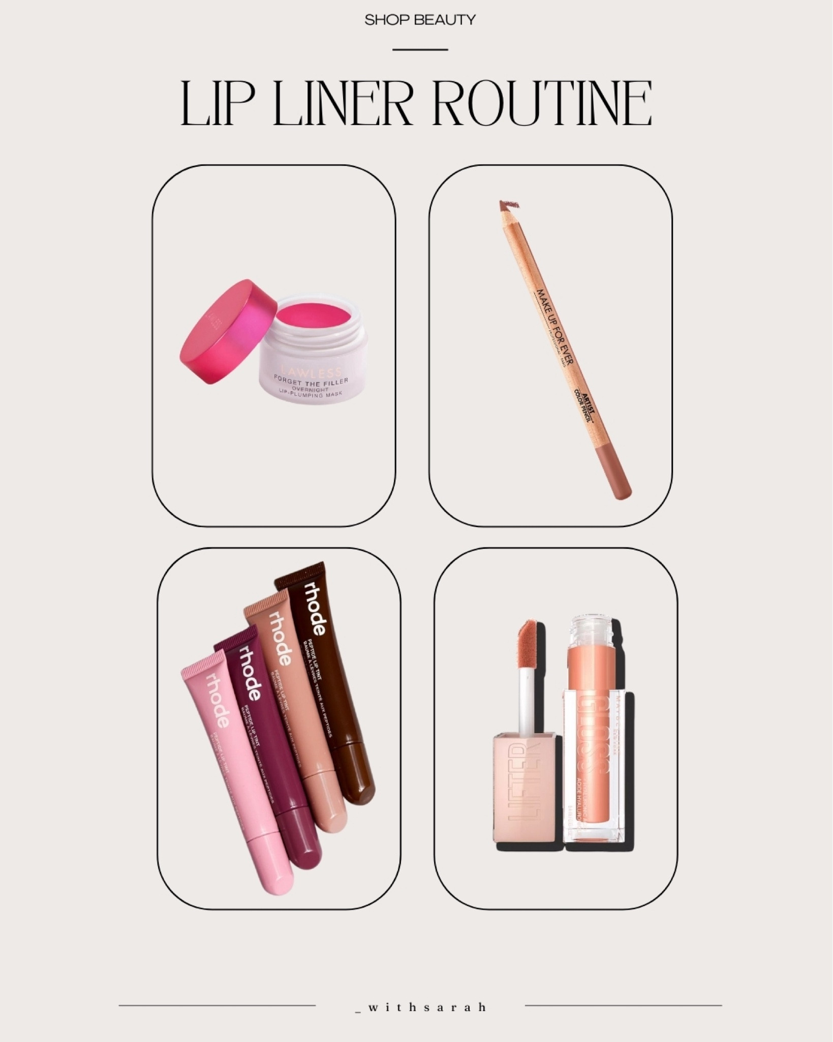 My current favorite everyday lip products 🫶🏻 liner - anywhere caffein, gloss - ribbon or lifter gloss in petal or ice!

#LTKbeauty