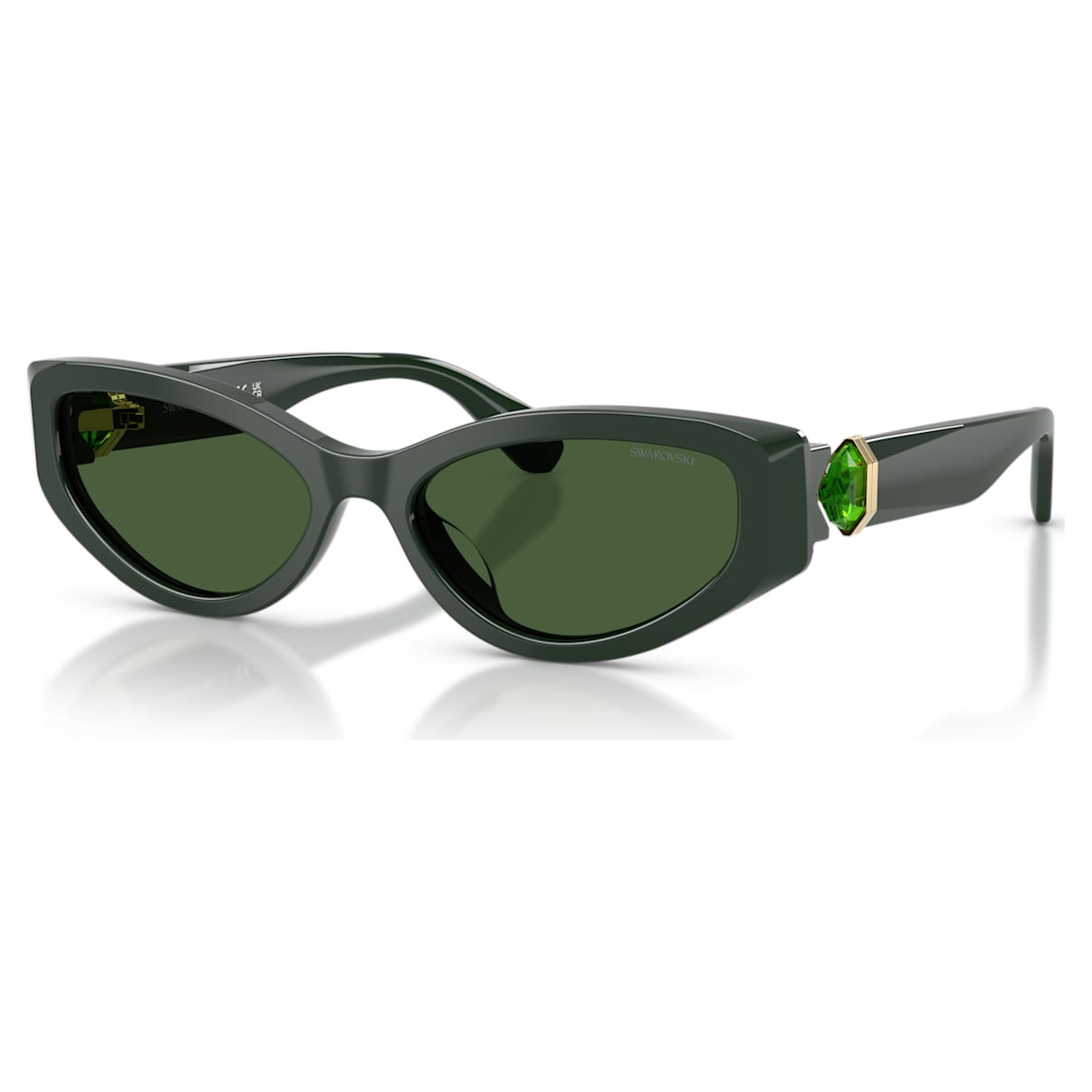 Sunglasses, Cat-eye shape, SK6045, Green | SWAROVSKI