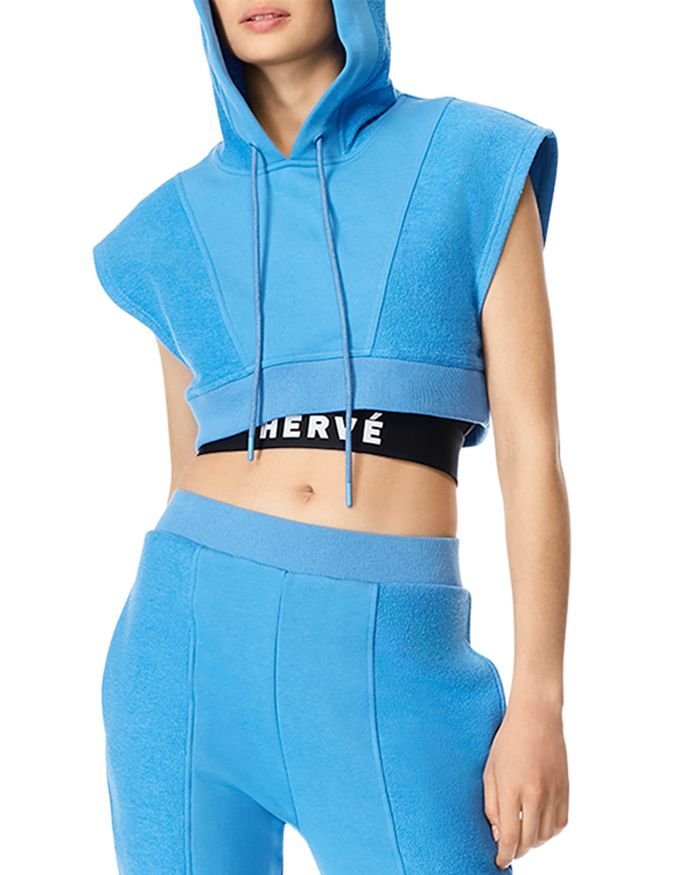 Paneled Sleeveless Cropped Hoodie | Bloomingdale's (US)