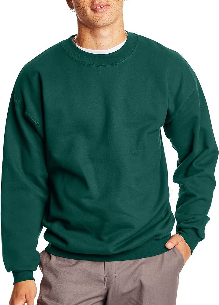 Hanes Ultimate, Heavyweight Fleece Sweatshirt, Crewneck Pullover for Men | Amazon (US)