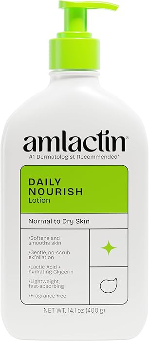 AmLactin Daily Nourish Therapeutic Body Lotion for Dry Skin - No-Scrub Exfoliator and Moisturizer... | Amazon (US)
