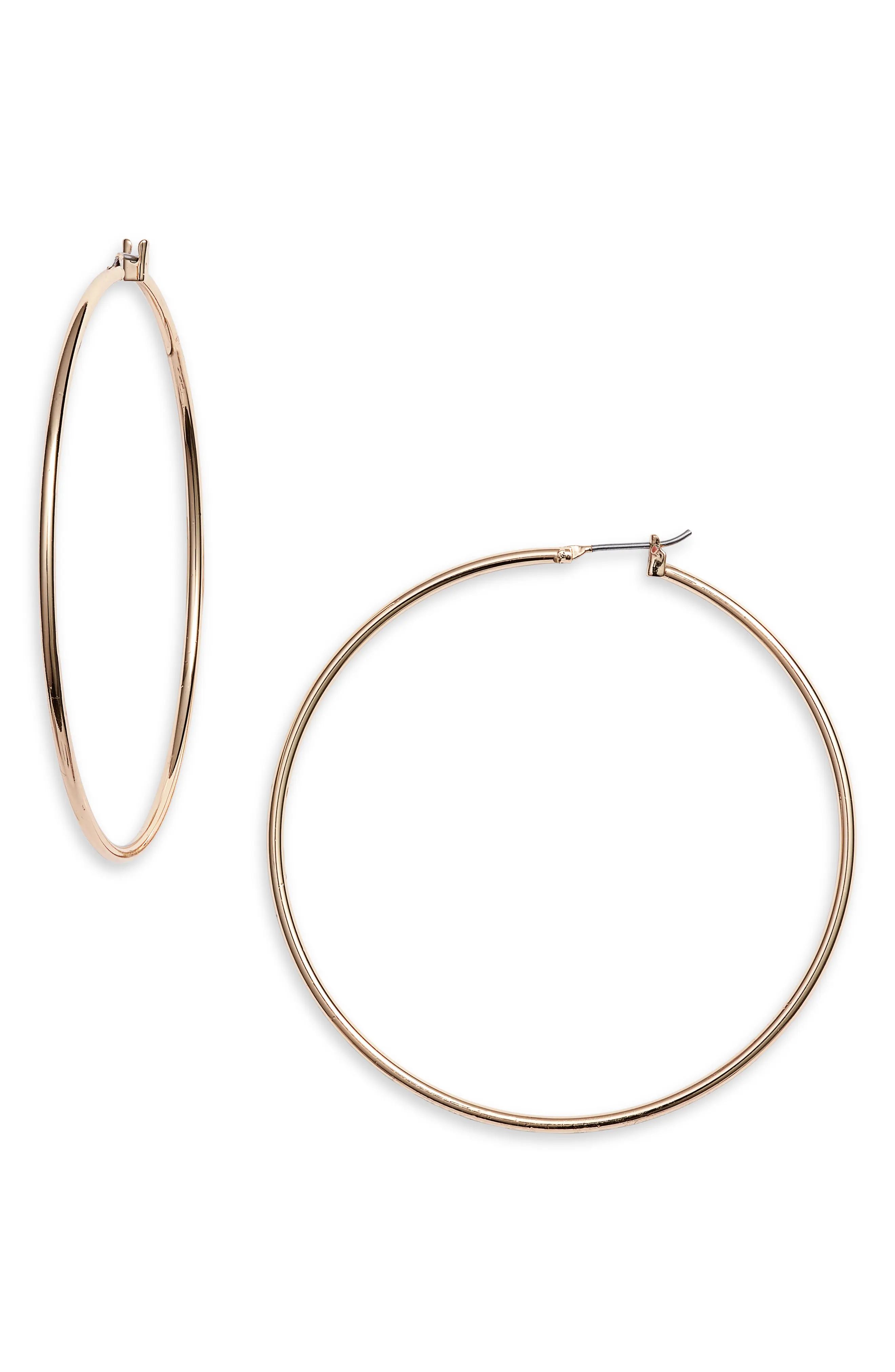 Halogen® Classic Metal Hoop Earrings | Nordstrom