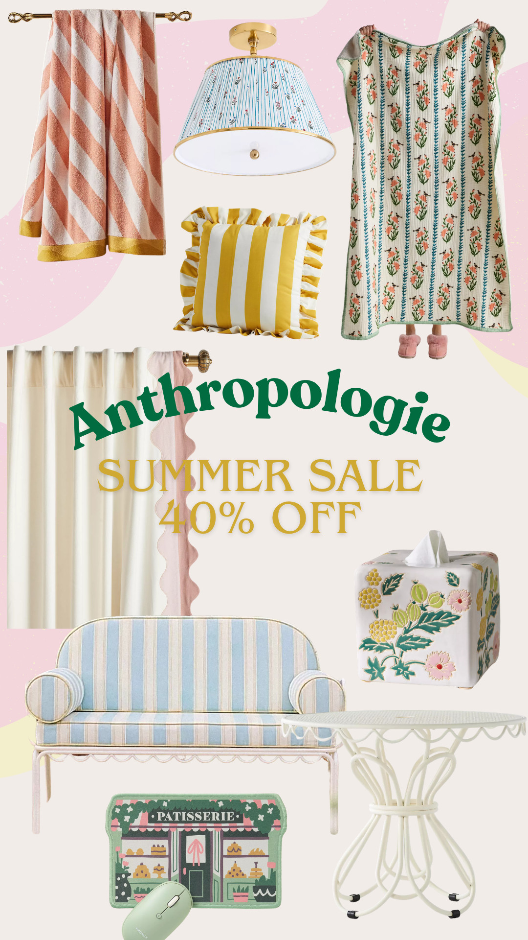 @Anthropologie 's July 4th sale has 40% off home! Check it out before the sale is over <3 
 

 #LTKSeasonal #LTKHome
