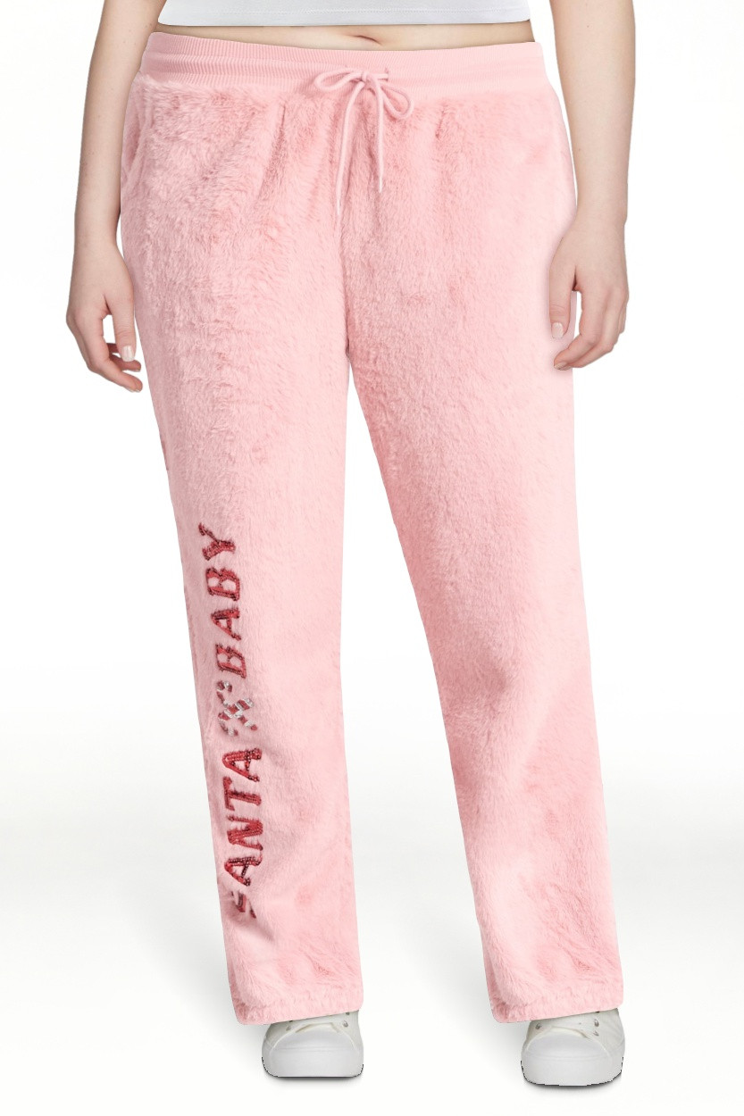 No Boundaries Christmas Plush Pants, 30'' Inseam, Women's, & Women's Plus | Walmart (US)