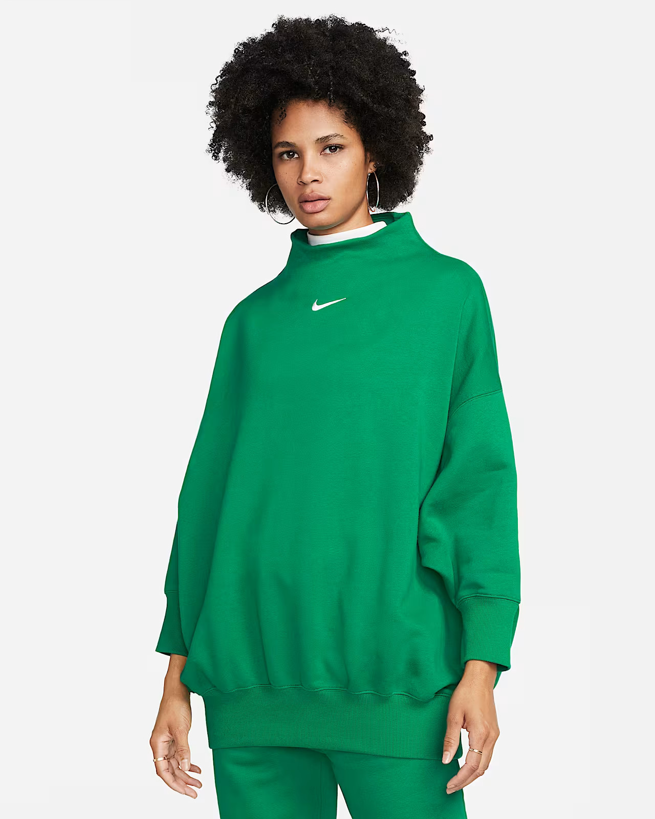 Women's Over-Oversized Mock-Neck 3/4-Sleeve Sweatshirt | Nike (US)