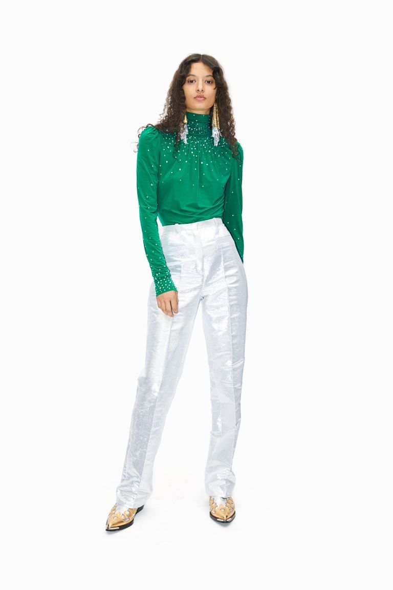 Shimmery Metallic Dress Pants | H&M (US + CA)